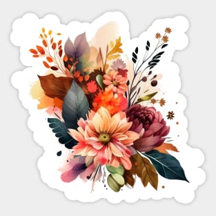 Fall Flowers Sticker